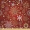 Ambesonne Christmas Fabric by The Yard, Ornate Snowflakes with Floral Swirls and Vivid Hearts Pattern, Decorative Satin Fabric for Home Textiles and Crafts, 1 Yards, Red Yellow and White